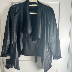 Elan black vegan/faux leather jacket
